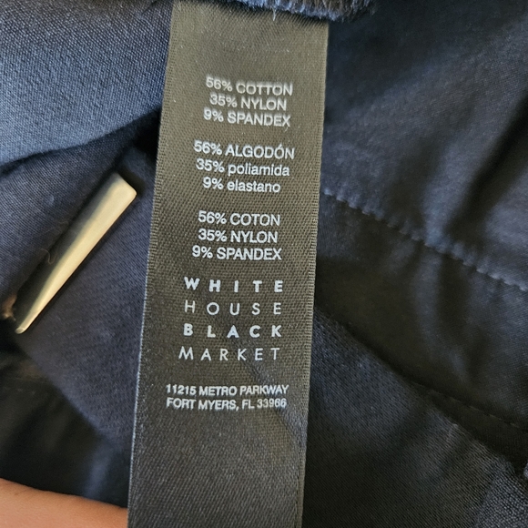 Women’s White House Black Market The Slim Crop blk dress pants slacks SZ 8R NWT - Picture 15 of 16